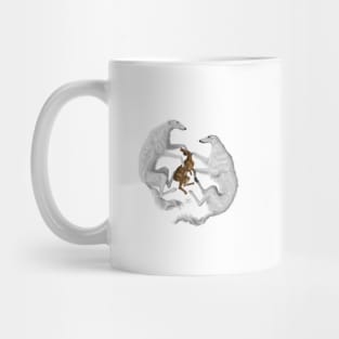 Borzoi and Jackrabbit Mug